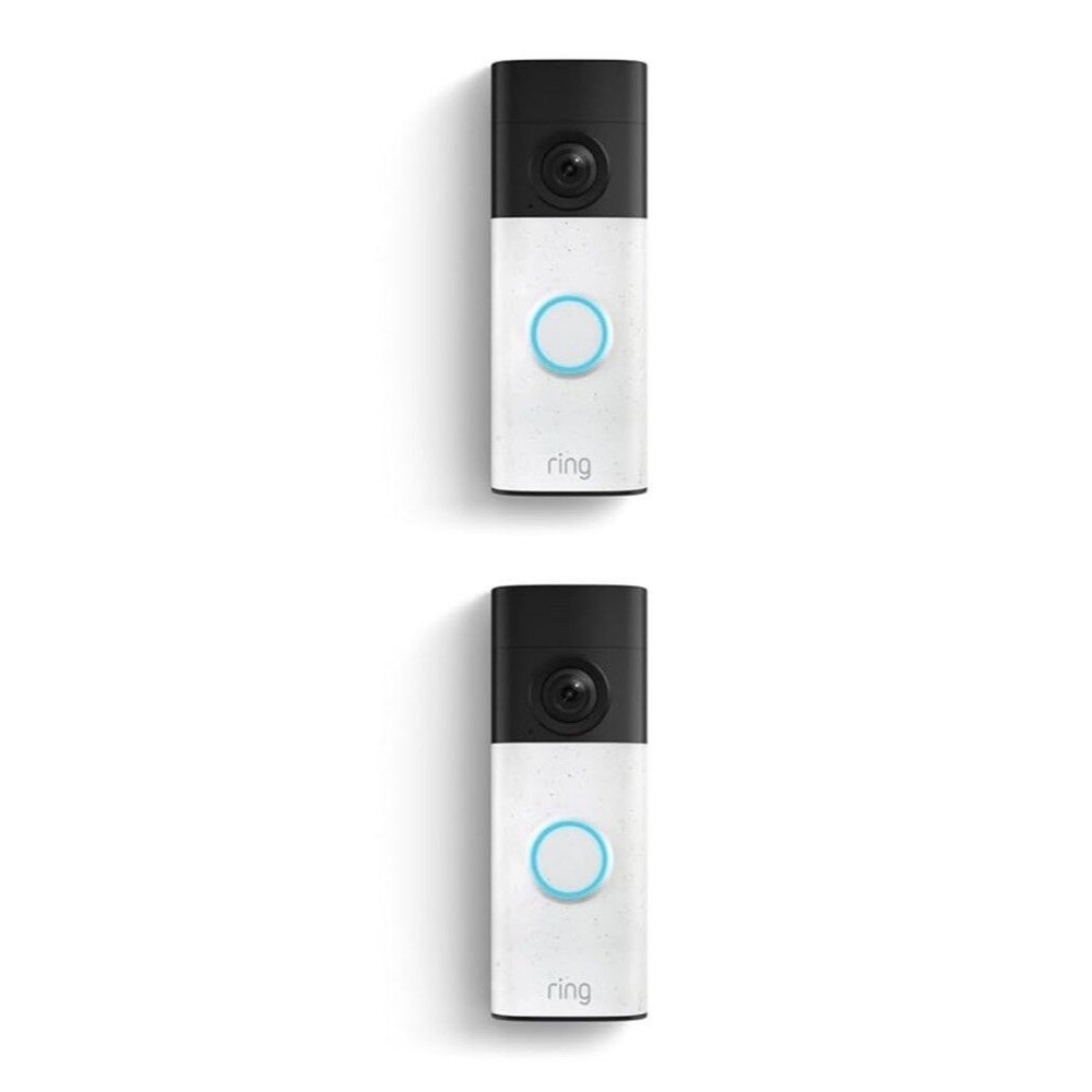 2 Pack Ring - Battery Doorbell (newest model) Retinal 2K with wide-angle Nib